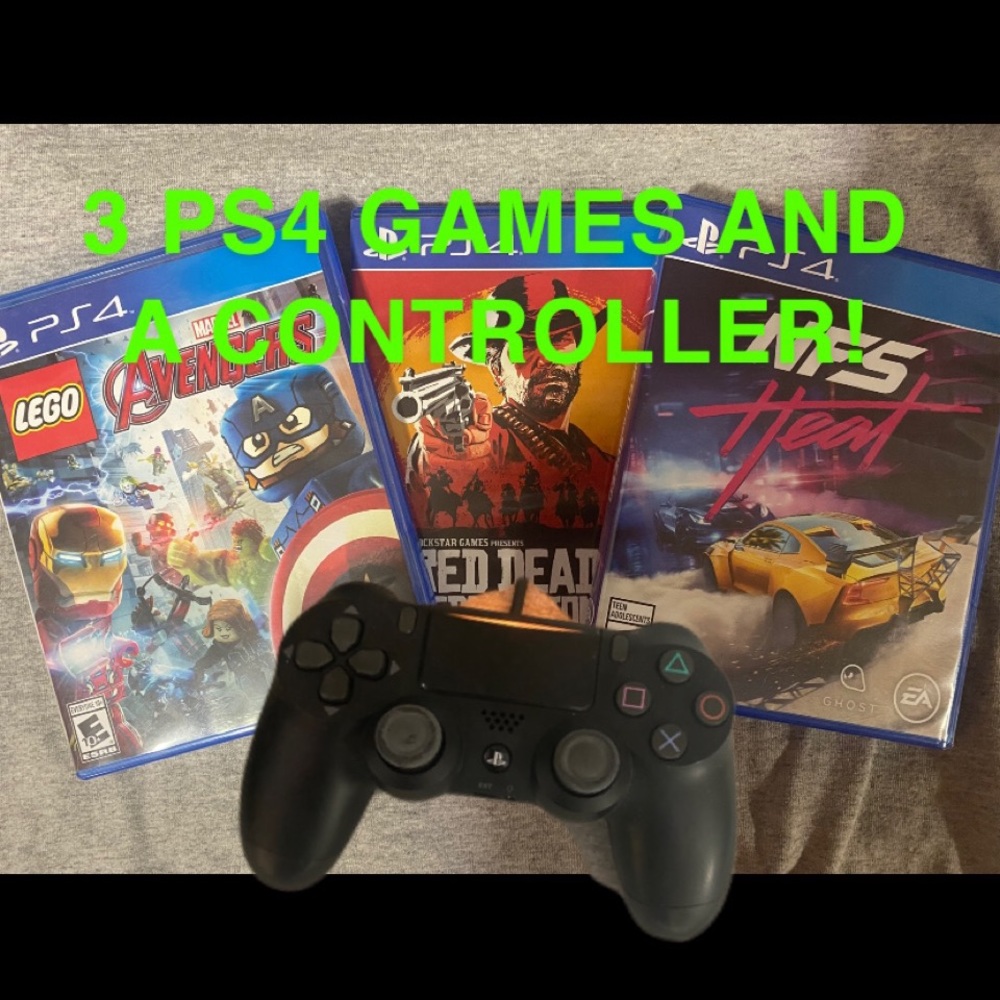 Three PS4 Games & Controller!